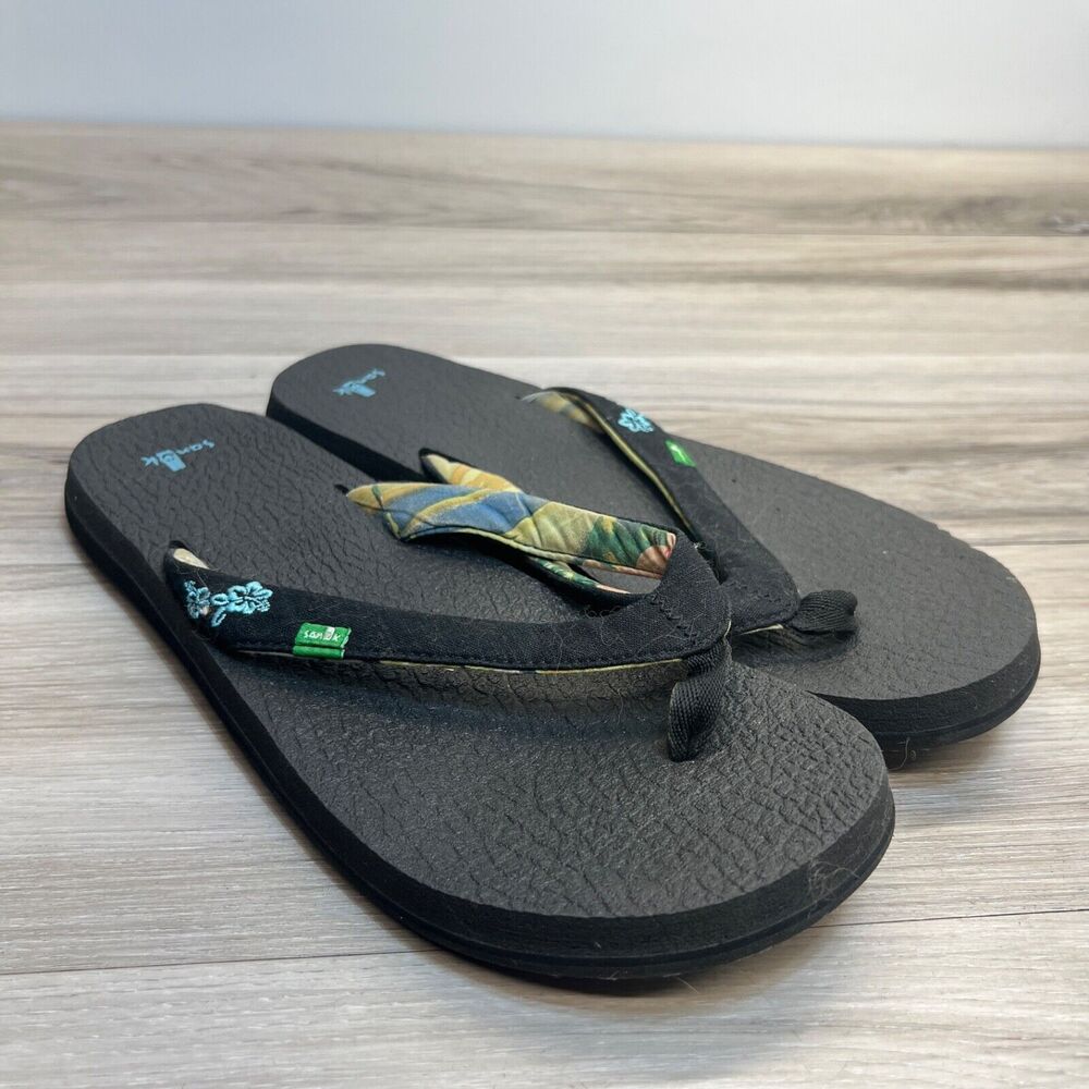 Sanuk‎ Womens Yoga Paradise 2 Black Paradise Palms 11 EU 42